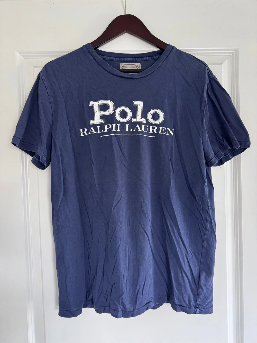 GU Polo Ralph Lauren Blue Logo Short Sleeve Shirt S